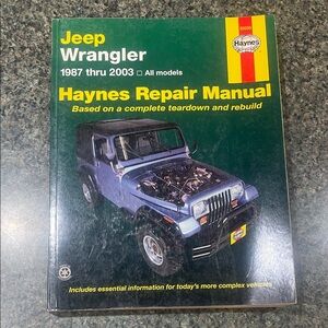 Haynes Repair Manual Jeep Wrangler 1987-2003 All Models 50030